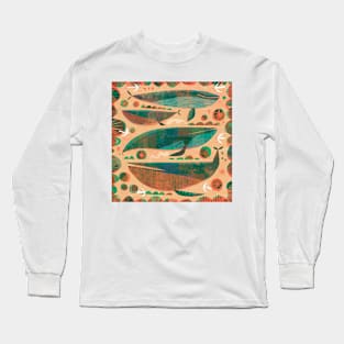 Whales and Birds Long Sleeve T-Shirt